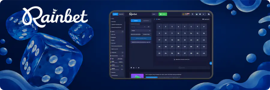 Tablero de números y rueda de premios