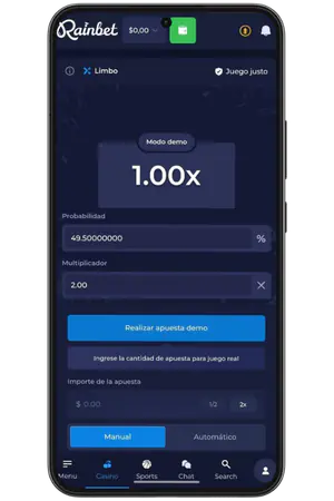Lobby de juego abierto en pantalla